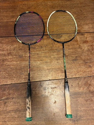 Yonex 2 used badminton rackets Nanoflare 170 Light and Duora 10LT