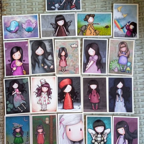 Santoro 2017 stickers like new with purple album and red album gift