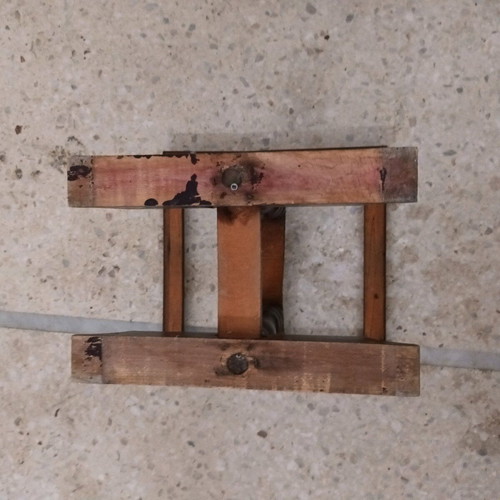 Side table with marble used with wear on legs