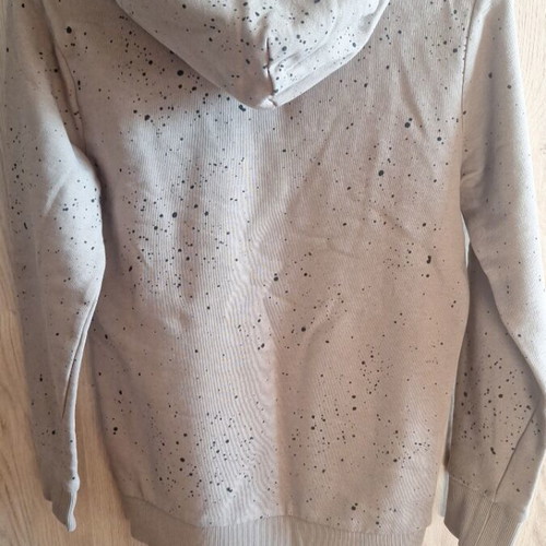 Two children's sweatshirts like new, black and beige, ages 10-12