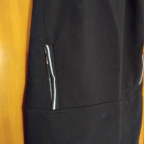 Stradivarius mini black dress with white trim and chest transparency like new