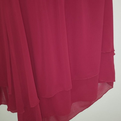 Ysatis blouse with one shoulder, transparent bell sleeve, like new, red, size 1 (M-L)