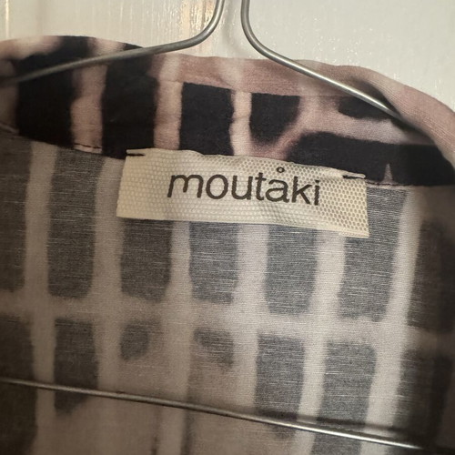 Moutaki long loose shirt with elbow sleeves, colorful