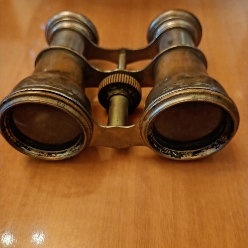 Collectible binoculars used, brass and metal