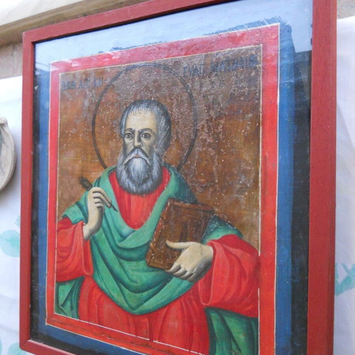 Icon oil on wood of Apostle and Evangelist Matthew like new