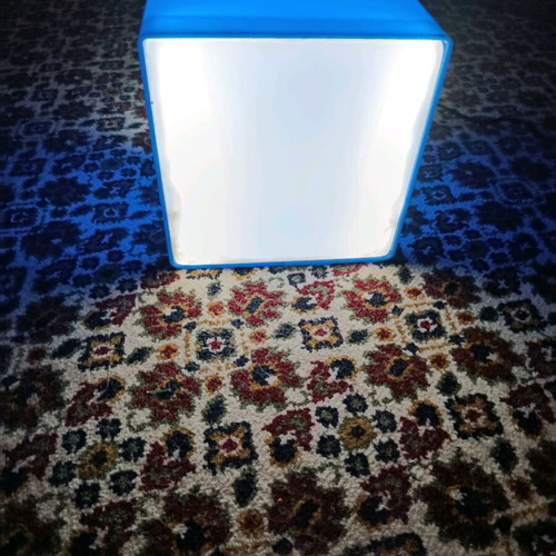 Handmade table lamp cube made to order