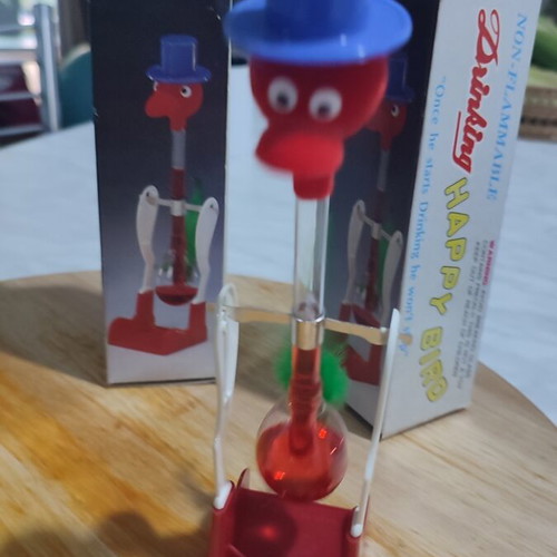 Vintage Drinking Birds set of 2, New Old Stock