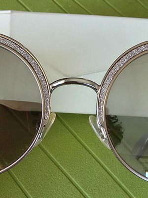 Слънчеви очила Jimmy Choo Ora/S 1KLNQ Cat Eye като нови, златисто и сребристо
