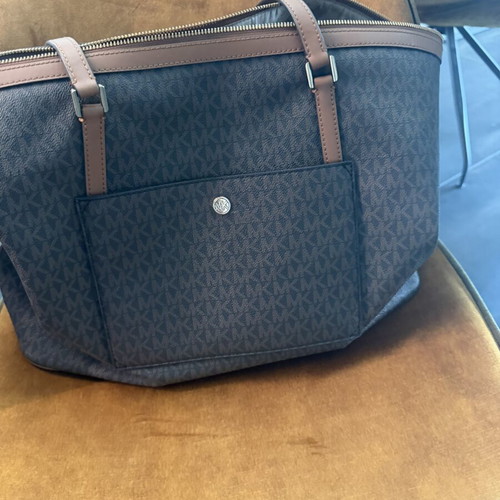 Michael Kors MK Signature Large Tote Travel Bag, brown