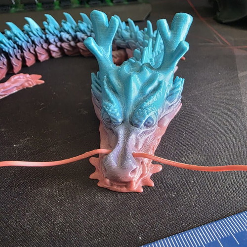 Decorative dragon with color change over 50 cm new