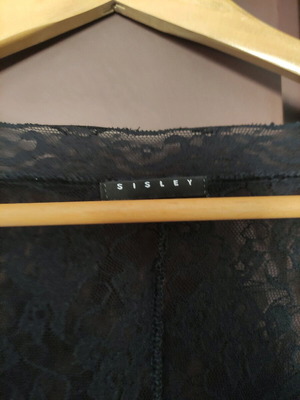 Φόρεμα Sisley μαύρο one size σαν καινούργιο, δαντέλα με εσωτερική επένδυση