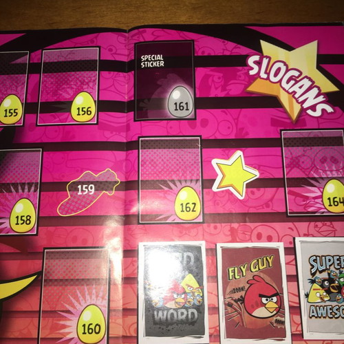 Άλμπουμ αυτοκόλλητων Angry Birds μεταχειρισμένο με 39 χαρτάκια στα 208