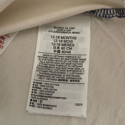 Baby Gap tee like new, for 12-18 months