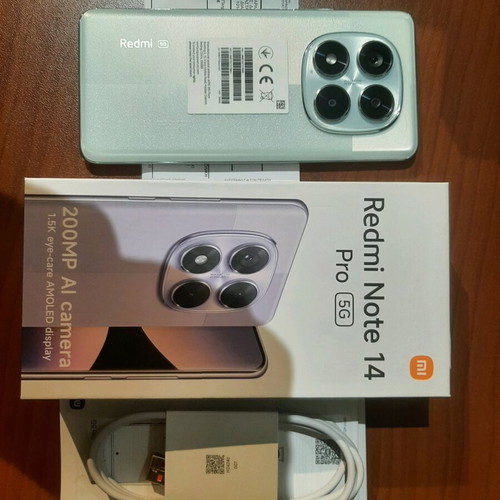 Xiaomi Redmi Note 14 Pro 5G like new, green, 256GB ROM, 8GB RAM
