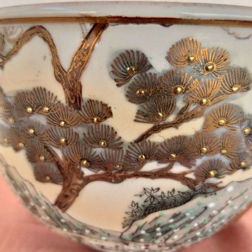 Royal Satsuma vase bowl used, hand-painted