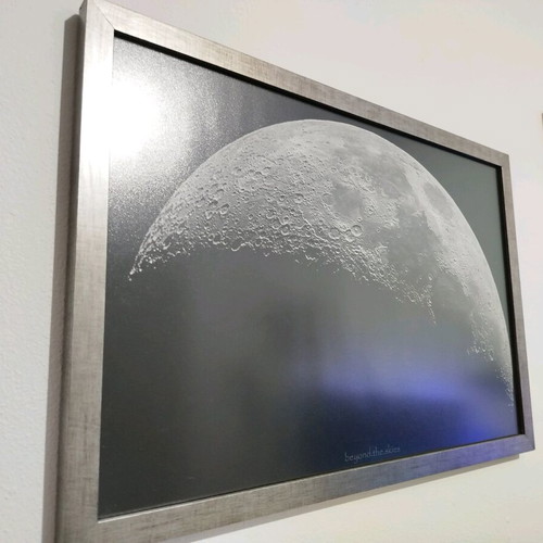 Moon photograph in frame new, phase 31%