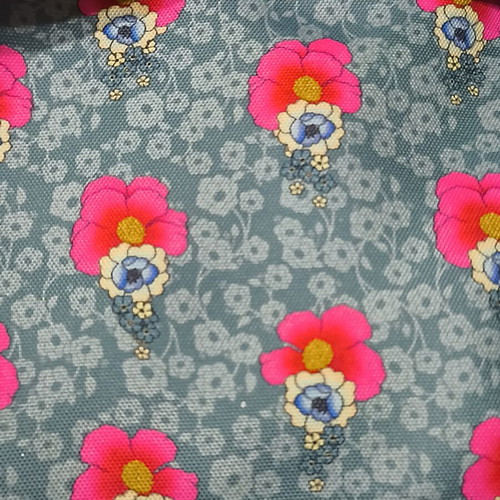Kimmidol crossbody bag used, multicolor, missing one flower