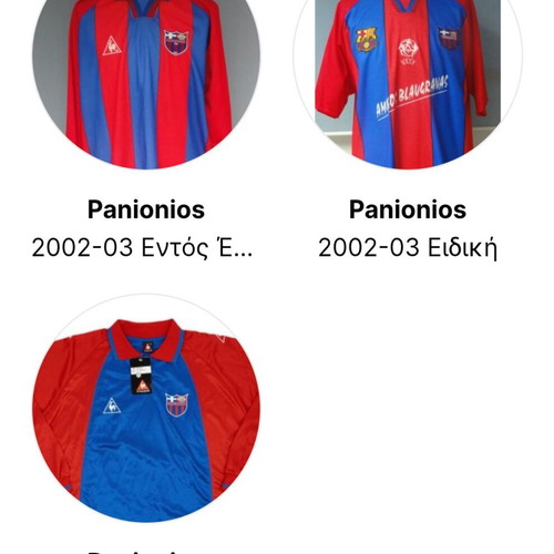 Panionios Appearance 2003 complete.