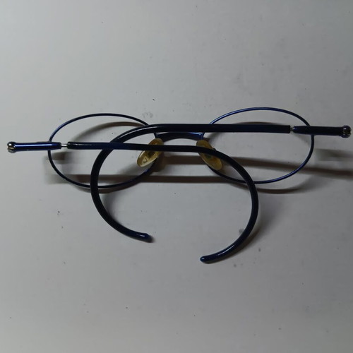 Children's Oval Eyeglass Frames used, blue