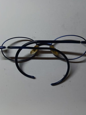 Children's Oval Eyeglass Frames used, blue