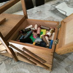 Handmade sewing tool case used