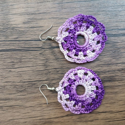 Handmade crochet earrings, unique designs
