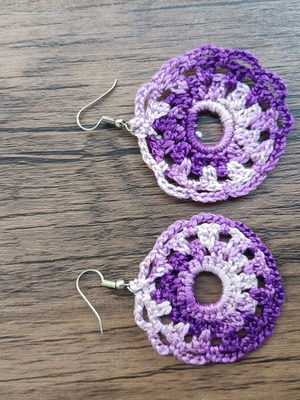 Handmade crochet earrings, unique designs