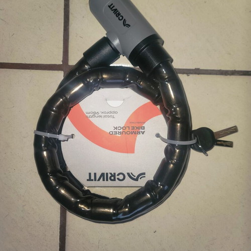 Crivit Armored Bicycle Lock new, 24 mm diameter, 98 cm length