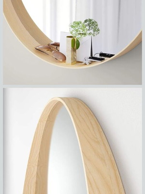 Stockholm Mirror 80cm new, oak wood