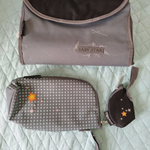 Babymoov changing bag used with insulated bottle holder