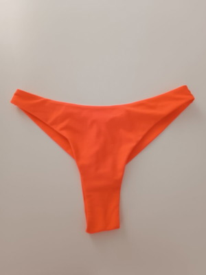 Bikini Bottom neon orange Brazil style like new, size S