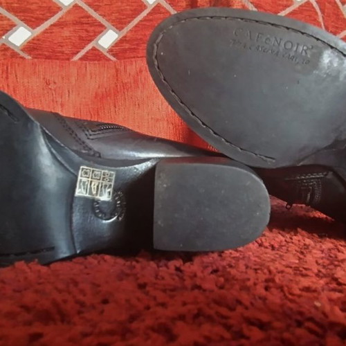 CafeNoir ankle boots used, black leather, size 36, 5 cm heel