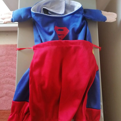 Superman dog outfit like new, size L