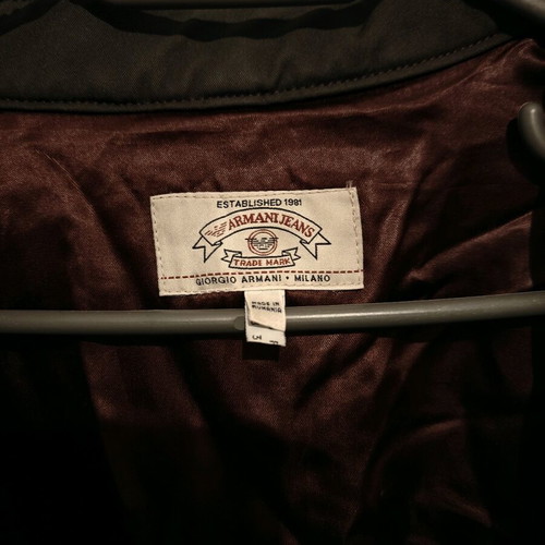 Vintage Armani Jeans women's short khaki jacket medium used