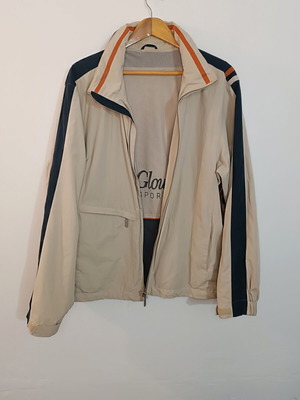 Glou Sport men's windbreaker jacket XL like new, beige with orange details