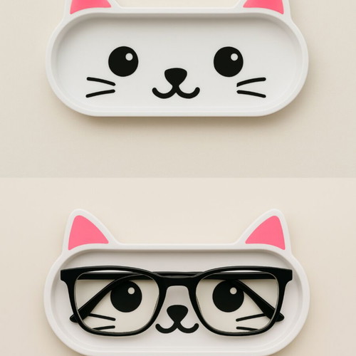 3D Printed Glasses Stand with Cat Design