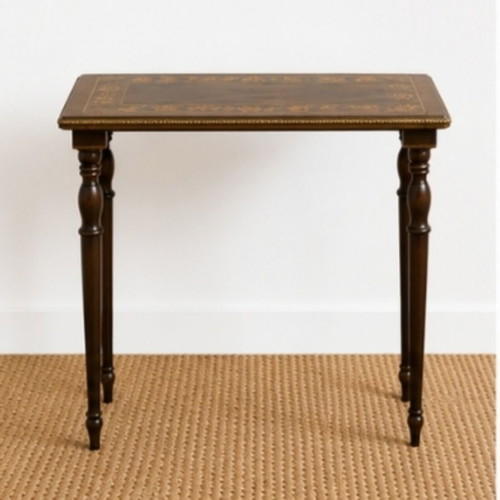 Classic side table with marquetry vintage, like new