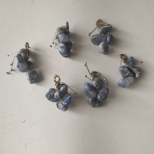 Semi-precious stones blue quartz, aventurine and sodalite new