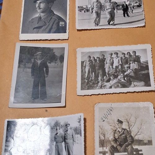 Military photos used, pack of 6, 1945-1952
