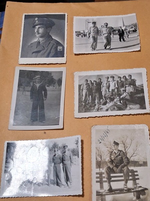 Military photos used, pack of 6, 1945-1952