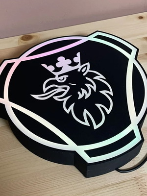 Scania logo lightbox 12v new, 18x18x3cm