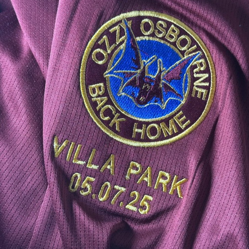 Authentic Ozzy Osbourne x Aston Villa Jersey collectible back home 2025 XL