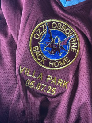 Authentic Ozzy Osbourne x Aston Villa Jersey collectible back home 2025 XL