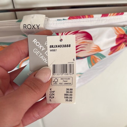 Roxy two piece bikini new, size M