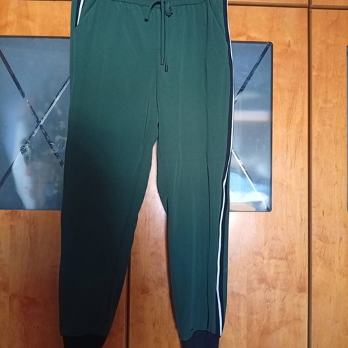 Zara Trafaluc women's jogger pants like new, dark green with side stripes