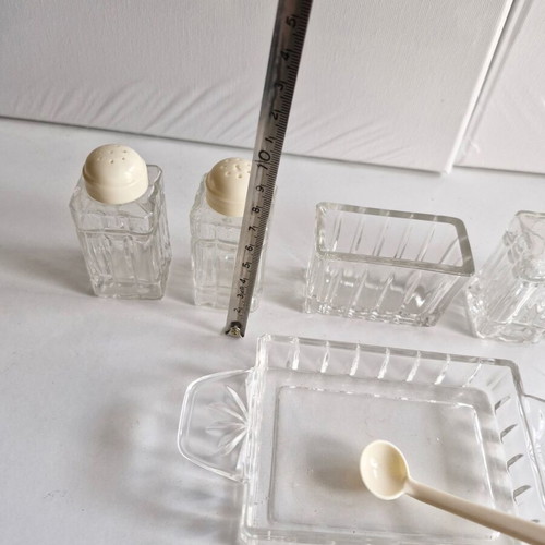 Art Deco table set used, 1940s