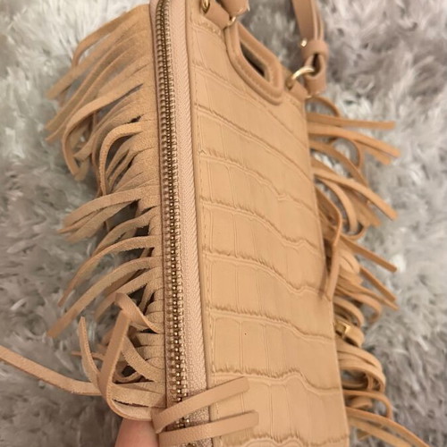 Maje Phone Bag crossbody beige genuine leather new