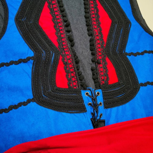 Traditional Cretan Costume Blue with Aloba Fabric, New