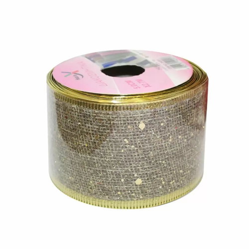 Decorative ribbon gold 5cm x 2.7m new