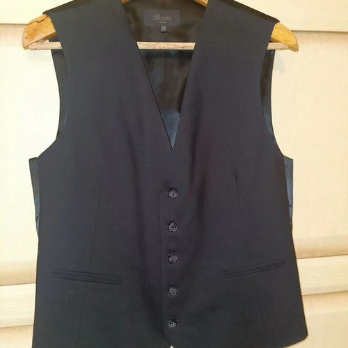 Rococo black vest size M new with bow tie gift